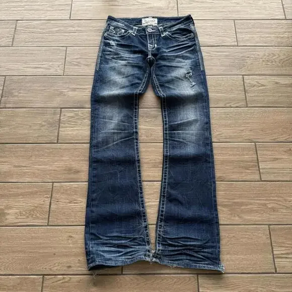 Y2K Boot Cut Big Star Liv  Western Cut Low Rise Denim Pants - Picture 2 of 8